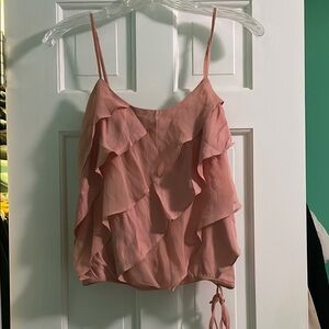 Pink Ruffled Women's Top